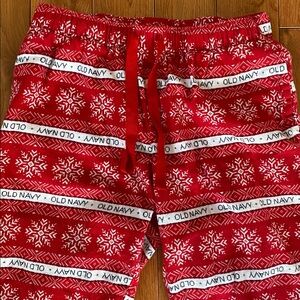 Old Navy Festive Red Pajama Bottoms